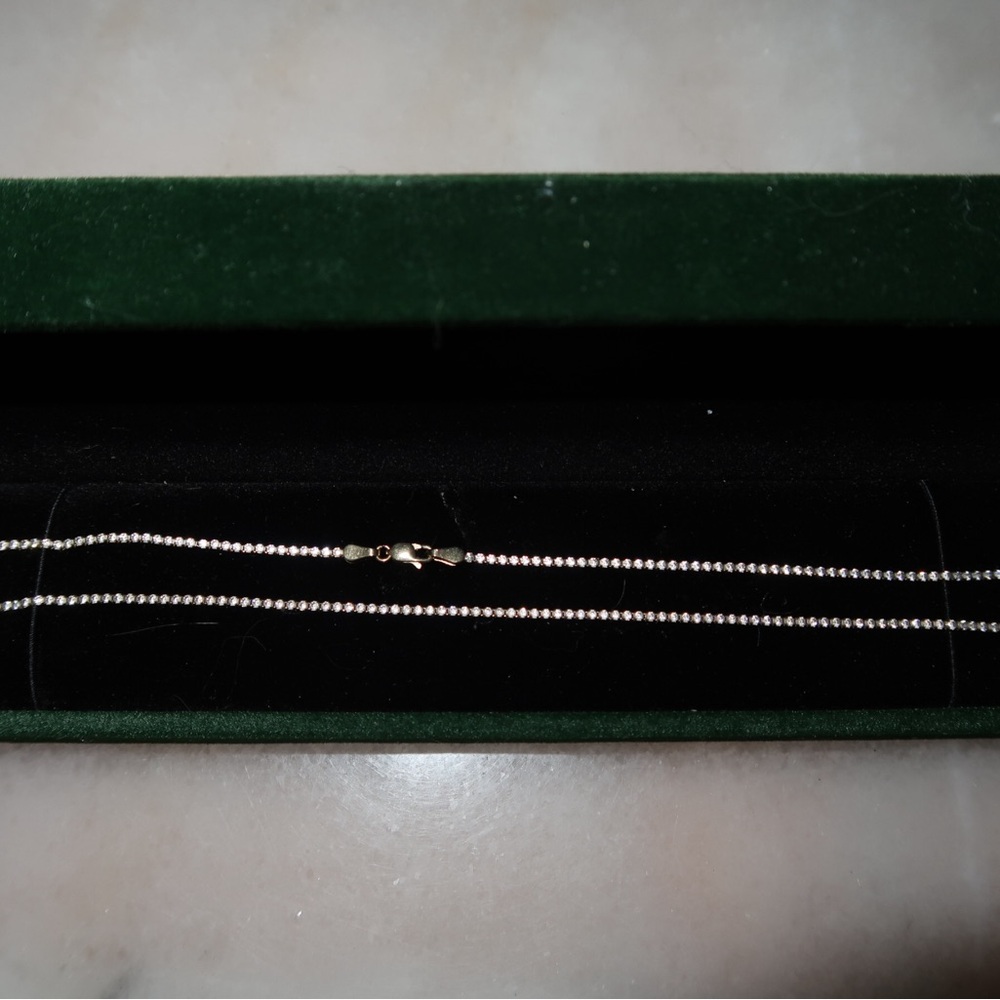 14K Yellow gold tennis necklace